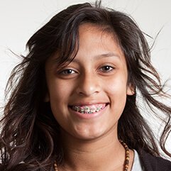 Closeup of Girl With Braces